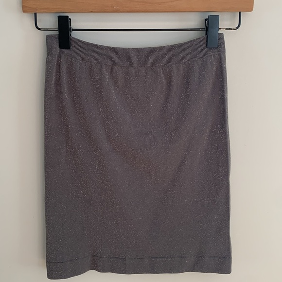 Intimately Free People Seamless Sparkle Tube Top Grey Metallic Shimmer - Picture 4 of 7